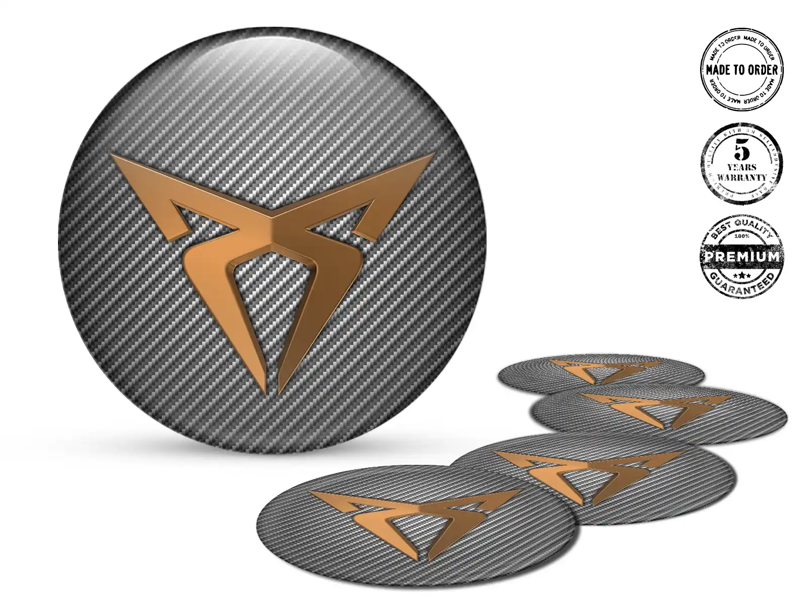 Seat Cupra Raddekal Marke Premium-Dome-Labels